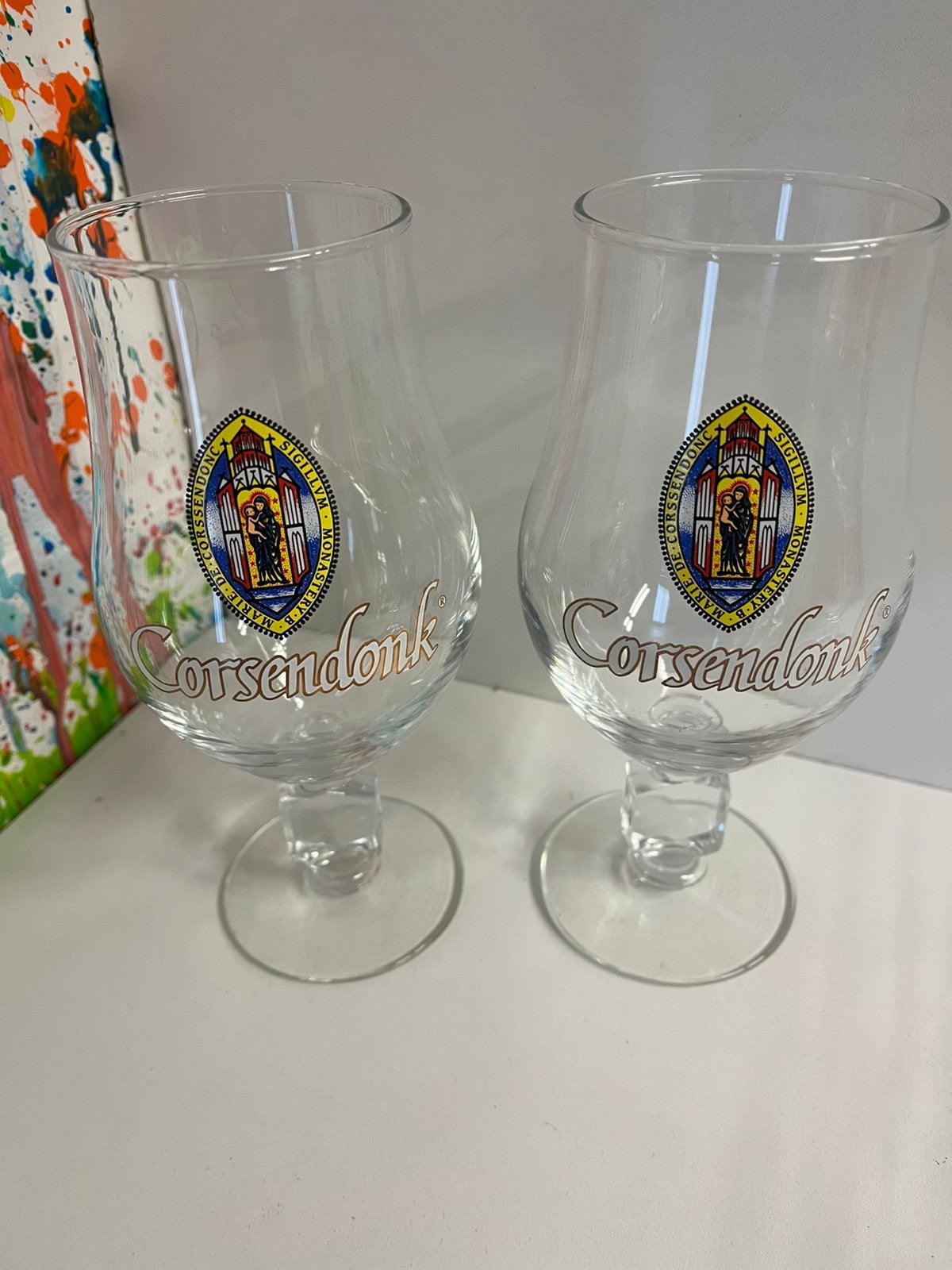 Corsendonk bierglazen set van 2 glazen, Verzamelen, Ophalen of Verzenden, Nieuw, Glas of Glazen, Overige merken