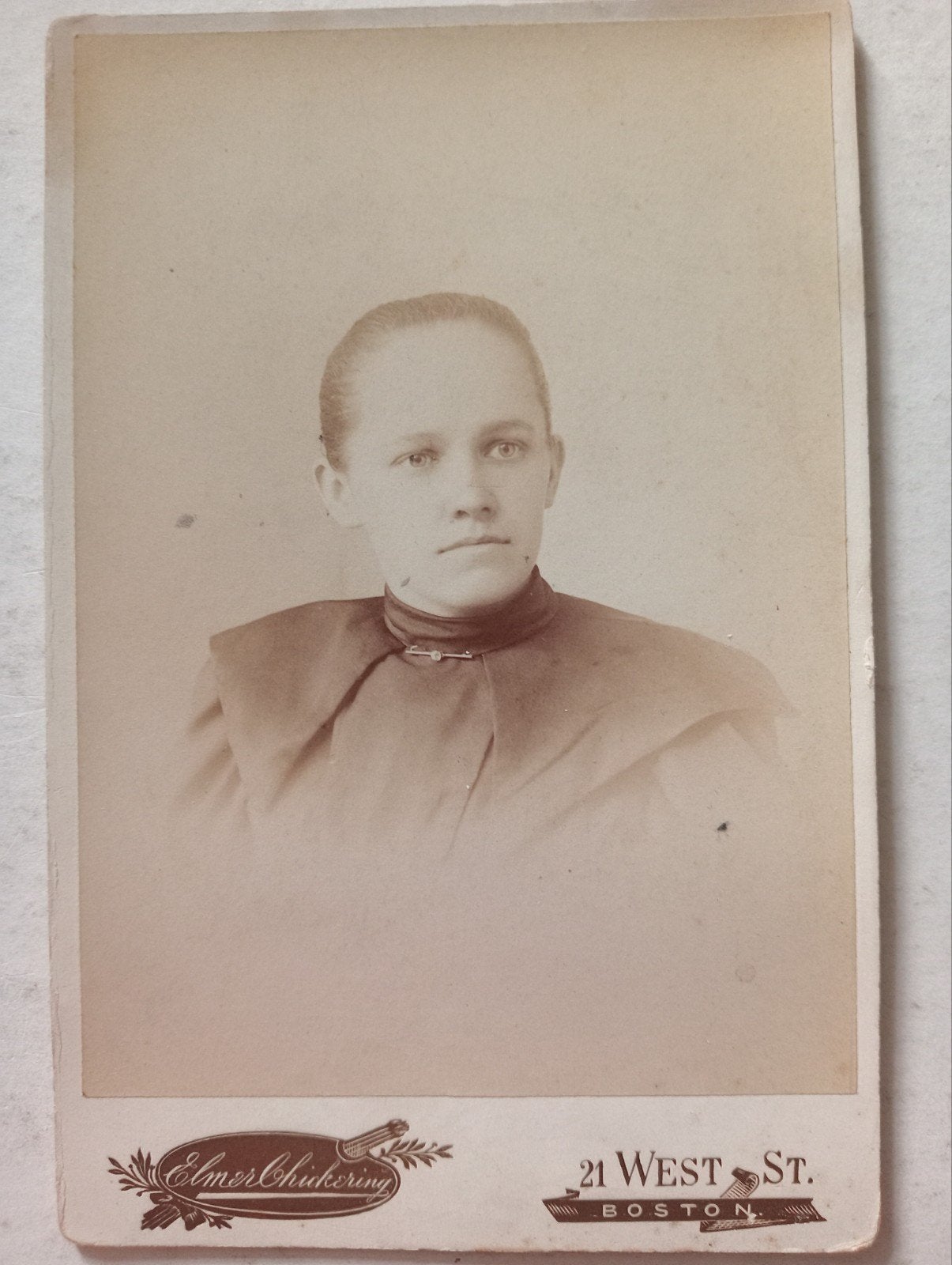 CDV Elmer Chickering Boston USA, Verzamelen, Ophalen of Verzenden, Voor 1940, Gebruikt, Overige onderwerpen