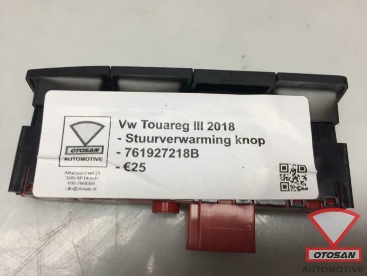 vw touareg iii 2018 stuurverwarming knop 761927218b, Gebruikt, Volkswagen, Volkswagen AG, Berliner Ring 2
38440  Wolfsburg, DE