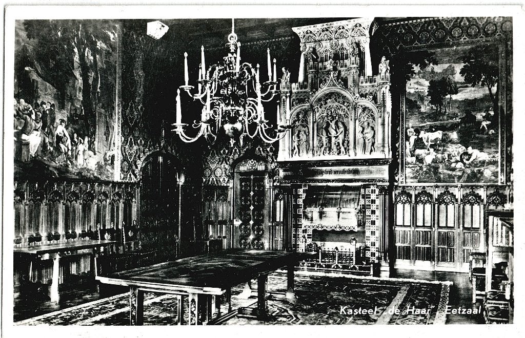 Haarzuilen (u), kasteel de haar eetzaal, verstuurd 1960, Verzenden, 1940 tot 1960, Gelopen, Utrecht