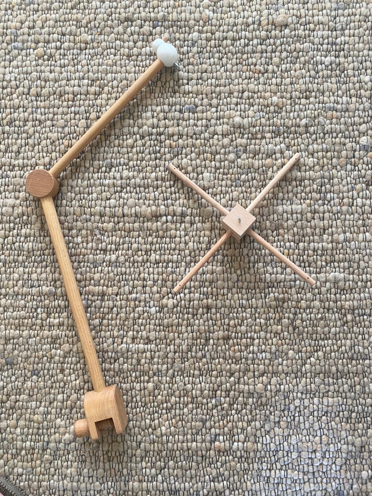 Houten boxmobielhanger baby mobilhanger babygym montessori, Ophalen of Verzenden, Zo goed als nieuw