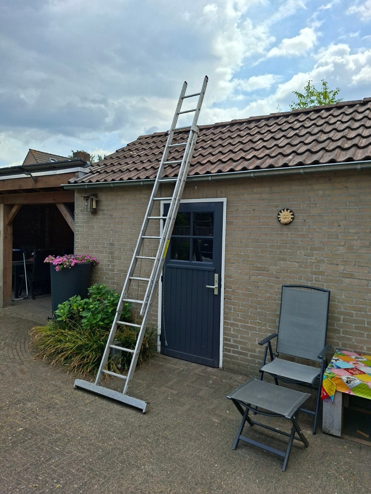 2 delige alu ladder, Ophalen of Verzenden, 4 meter of meer