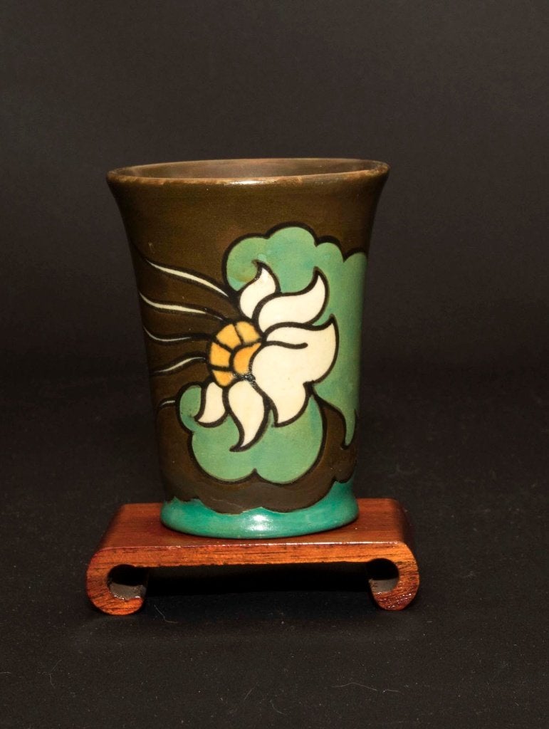 Zenith Gouda, vintage bekervaasje-'Lelie', nr 266, Antiek en Kunst, Ophalen of Verzenden