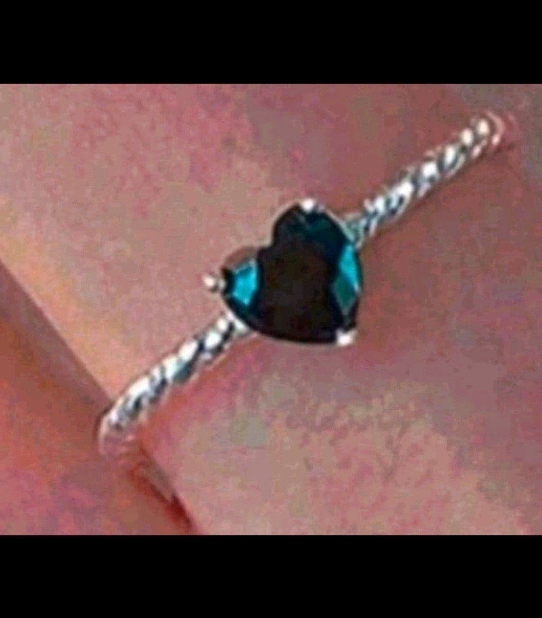 ring hart Zwarte onxy steen open, Verzenden, Nieuw, Zilver