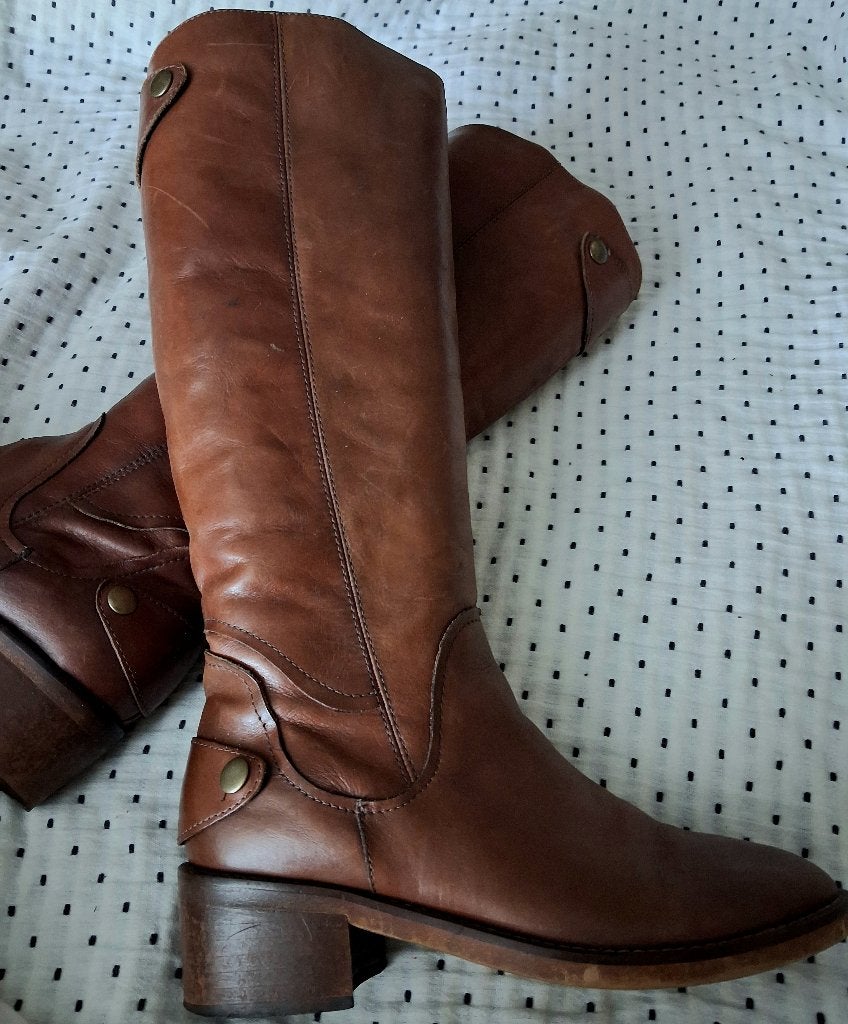 DiCapolavori bruine hoge laarzen maat 38, Kleding | Dames, Ophalen, Hoge laarzen, Bruin, Zo goed als nieuw