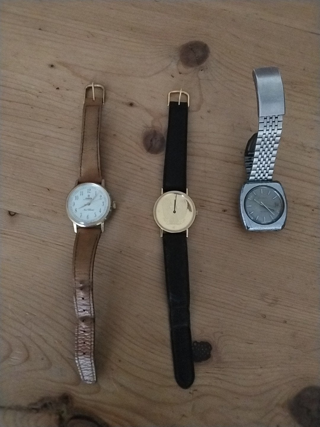 3 oude horloge s, o.a Ruhla (DDR),Eagle Watch.., Ophalen of Verzenden, Overige merken