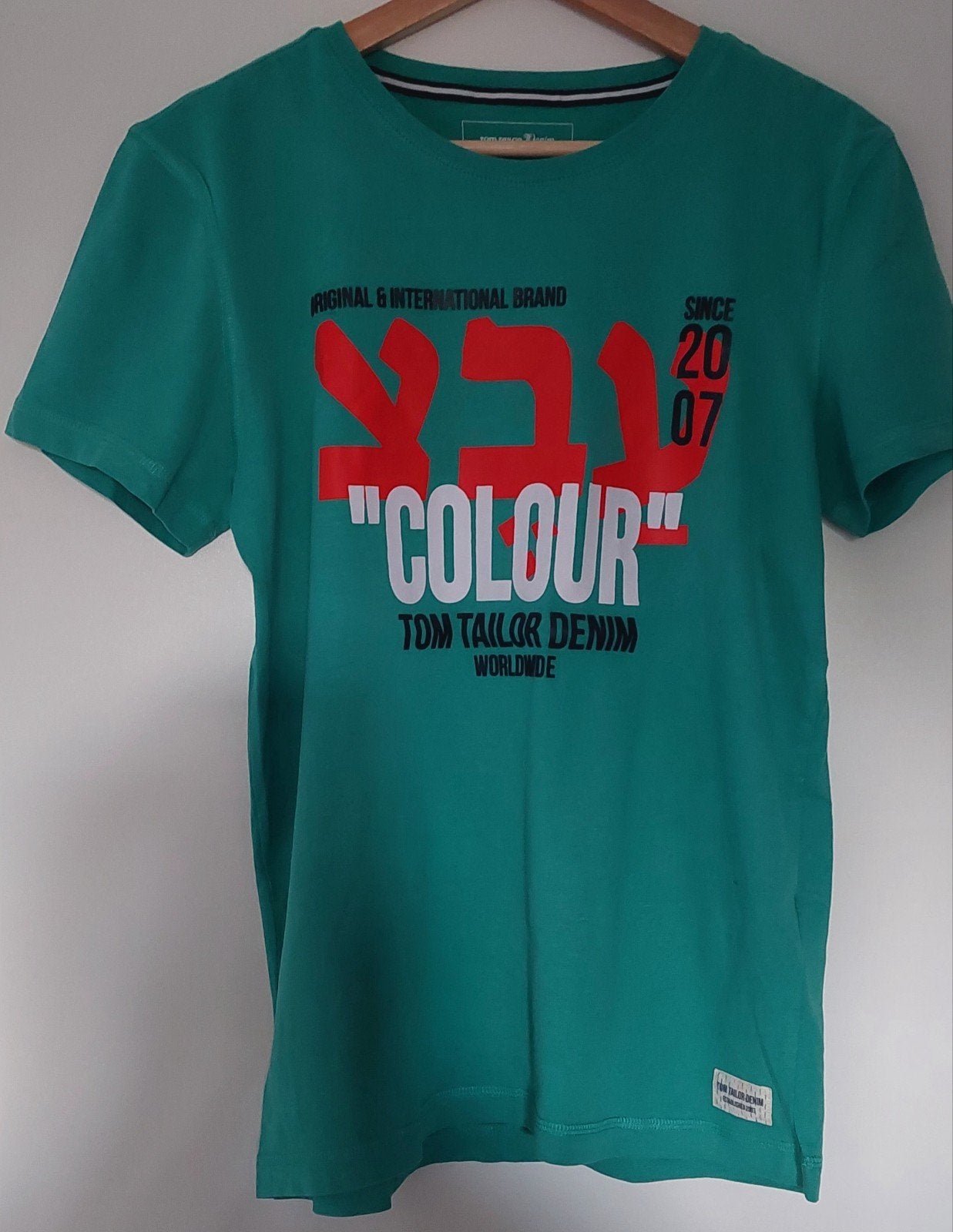Tom Tailor groen heren t-shirt M zgan., Kleding | Heren, T-shirts, Maat 48/50 (M), Tom Tailor, Ophalen of Verzenden, Zo goed als nieuw