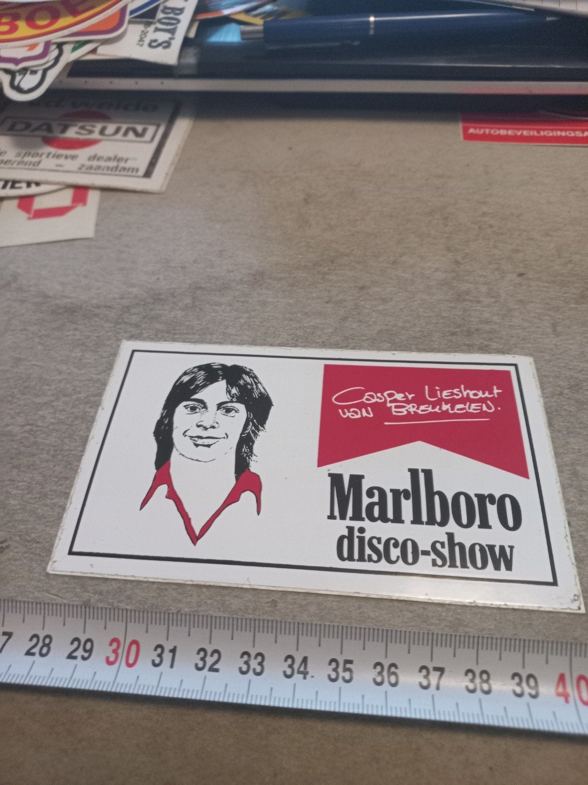 Vintage Marlboro Disco Show Reclamebord Casper Lieshout, Ophalen of Verzenden, Gebruikt