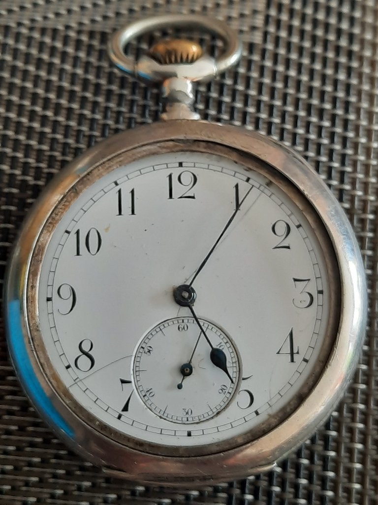 Omega zilver zakhorloge, Antiek en Kunst, Ophalen of Verzenden, Zilver