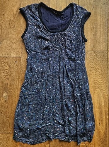 Blauwe Glitterjurk DIDI (L), Blauw, Maat 42/44 (L), Didi, Ophalen of Verzenden