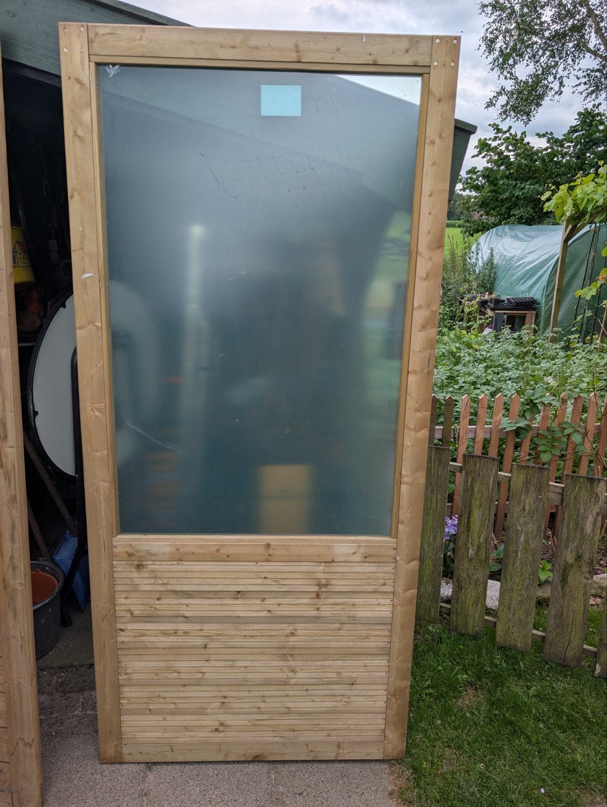 2 wandelementen met plexiglas 101x224 cm Hillhout Excellent, Ophalen, Nieuw, Hout, Minder dan 3 meter