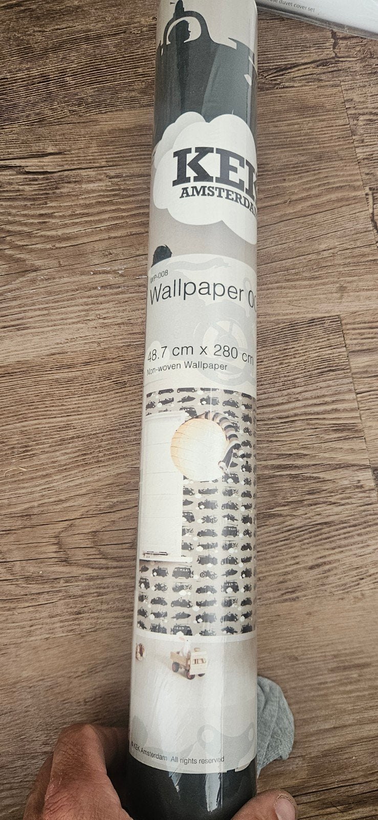KEK Amsterdam Vliesbehang - Auto's (48.7x280 cm), Huis en Inrichting, Zwart, Overige merken, Modern, Ophalen of Verzenden