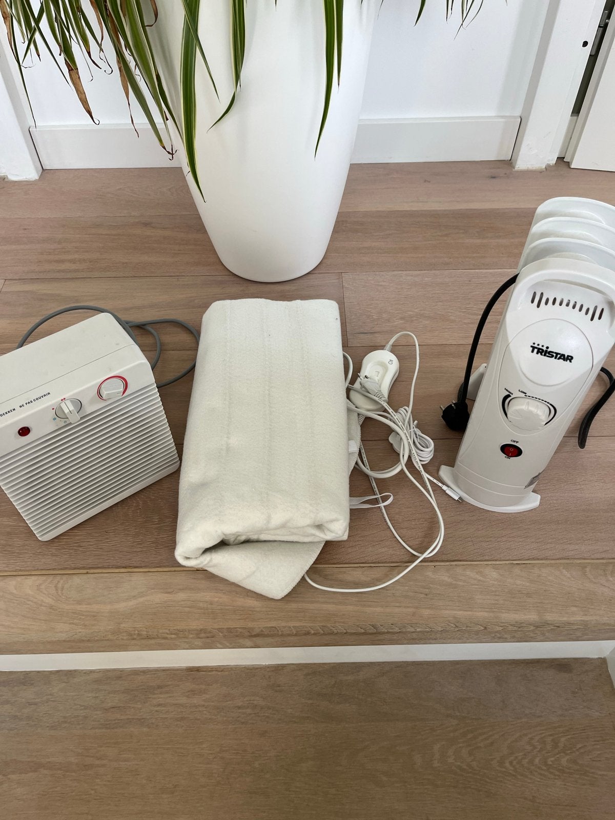 Elektrische kachels en deken
