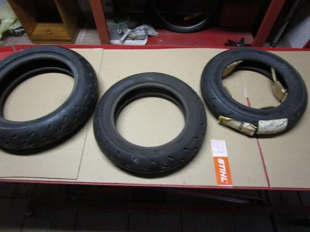 3 nieuwe scooter race banden (1 Dunlop, 2 Pinasco), Ophalen of Verzenden