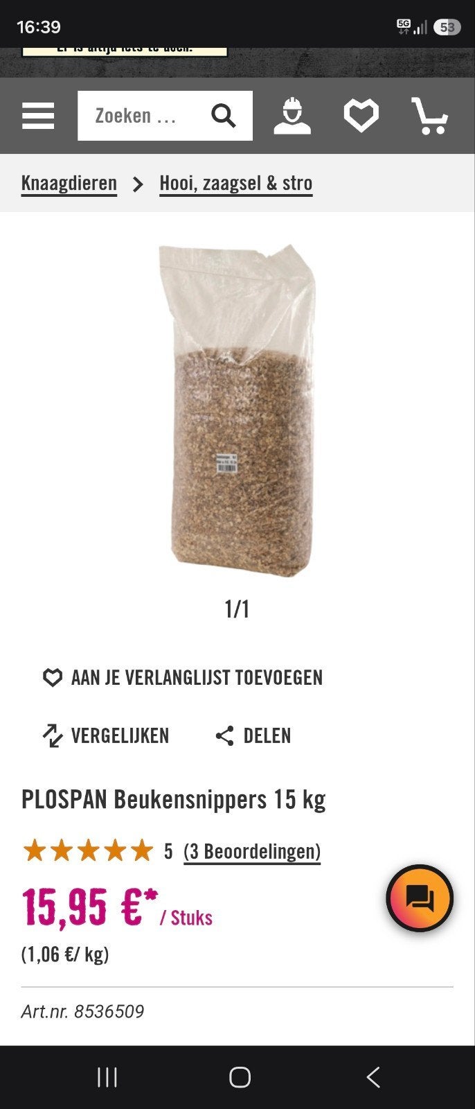 2x beukensnippers grote zakken €20, Dieren en Toebehoren, Ophalen, Vee