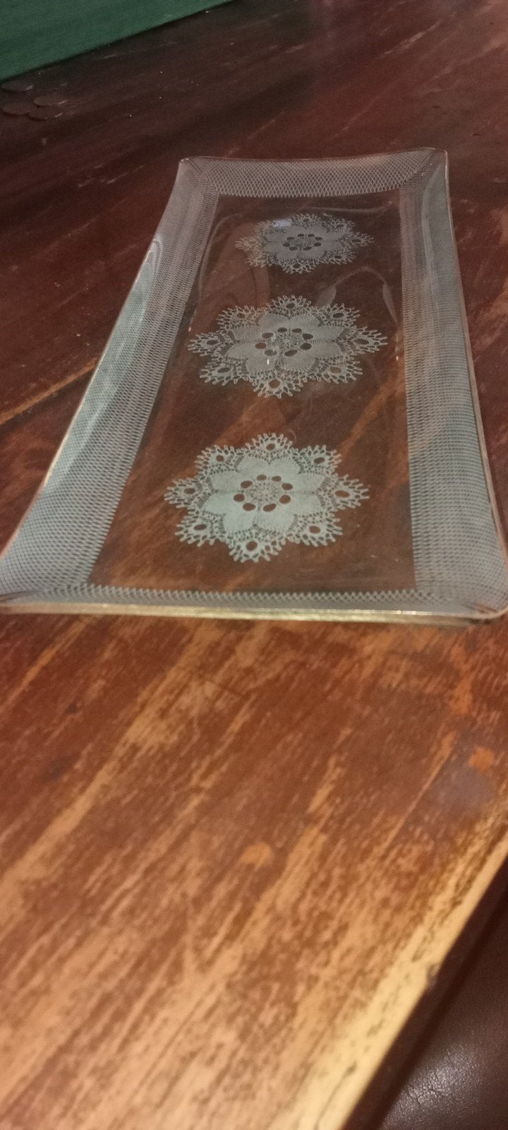 Vintage glazen cakeschaal uit de jaren '50, Antiek en Kunst, Antiek | Glas en Kristal, Ophalen of Verzenden