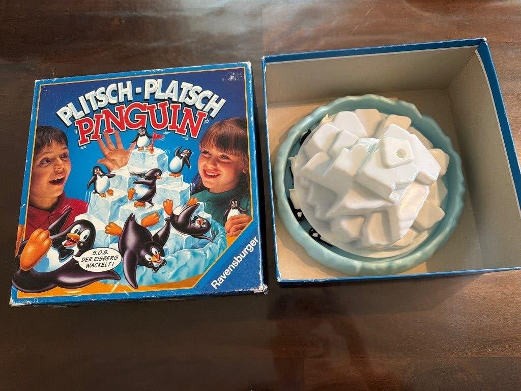 Spel Plitsch -Platsch Pinguïn, Een of twee spelers, Ophalen of Verzenden, Gebruikt, Ravensburger