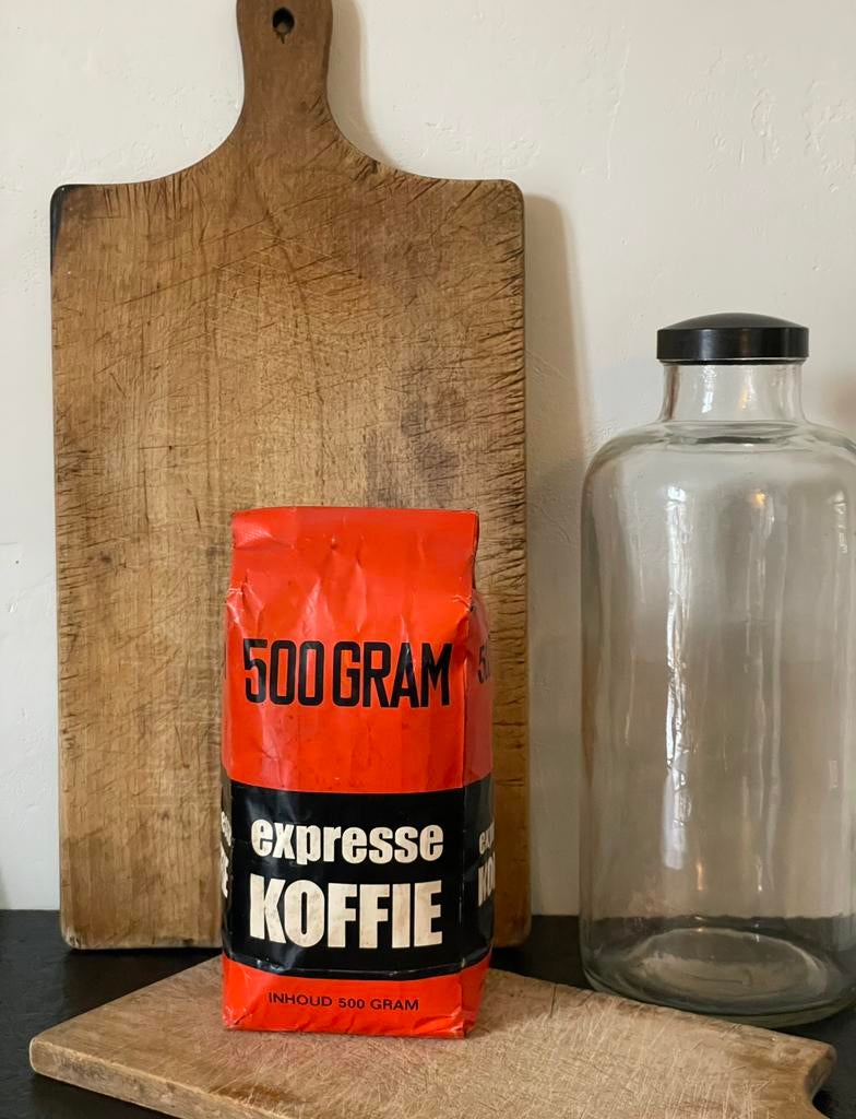 Brocante oude volle verpakking koffie bonen, Ophalen of Verzenden