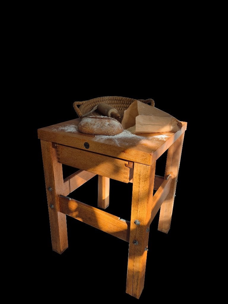 Waanzinnige vintage Herkules design beuken werkbank, Ophalen, Gebruikt, Hout