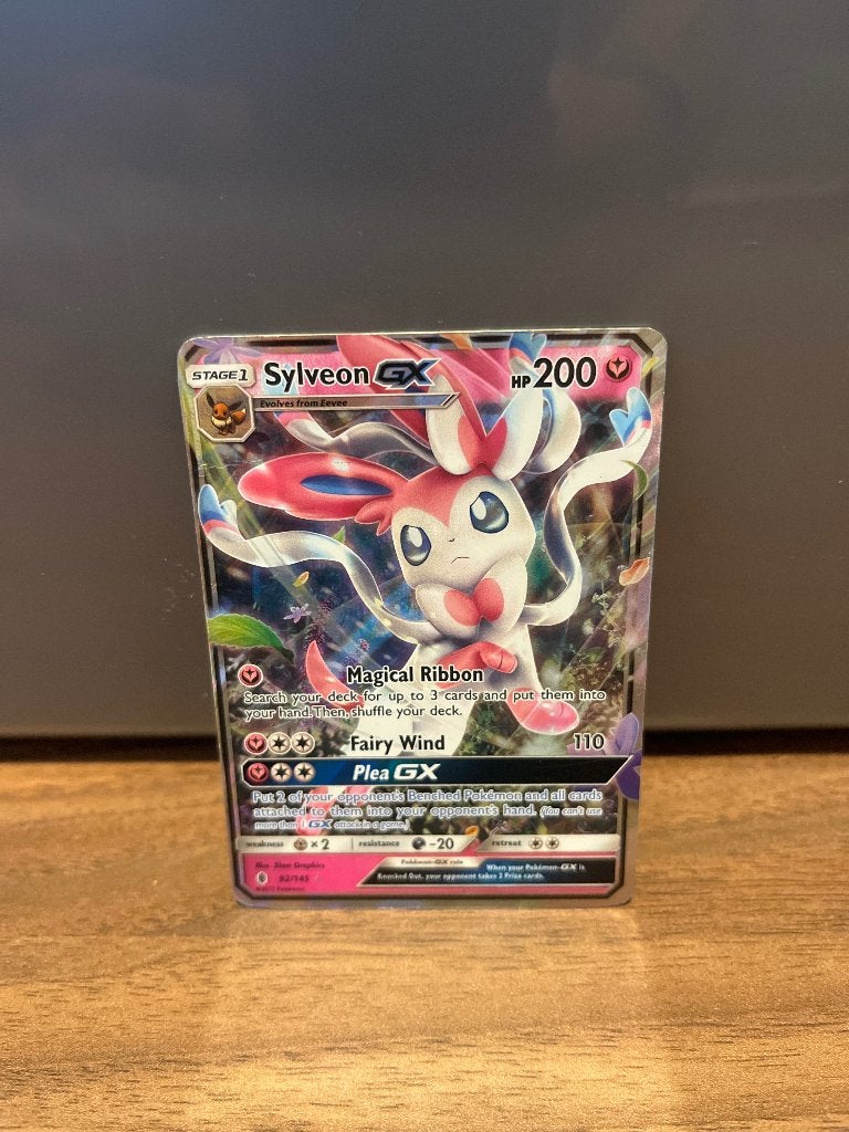 Sylveon GX Pokémon Kaart, Ophalen, Zo goed als nieuw, Losse kaart, Foil