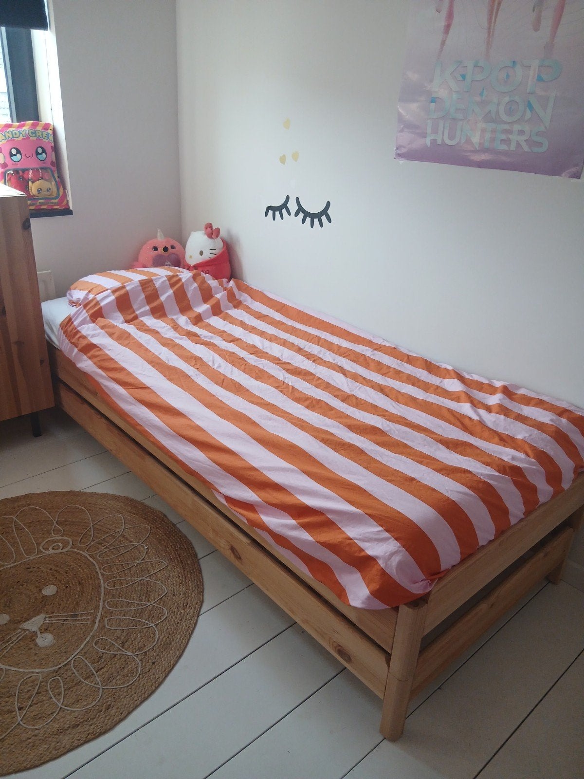 grenen bed stapelbaar Ikea, 80x200 cm, Ophalen, Eenpersoons