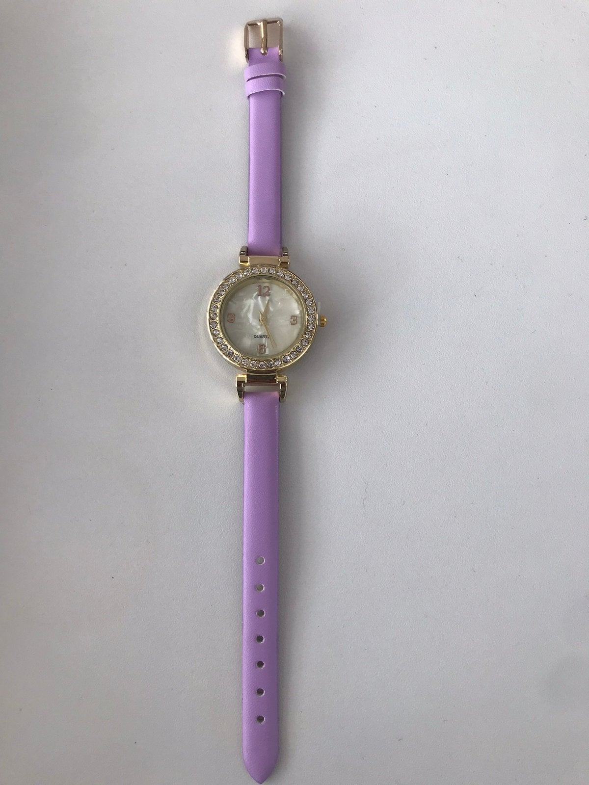 Horloge dames paars goud strass parelmoer nieuw Quartz, Sieraden, Tassen en Uiterlijk, Horloges | Dames, Overige merken, Polshorloge