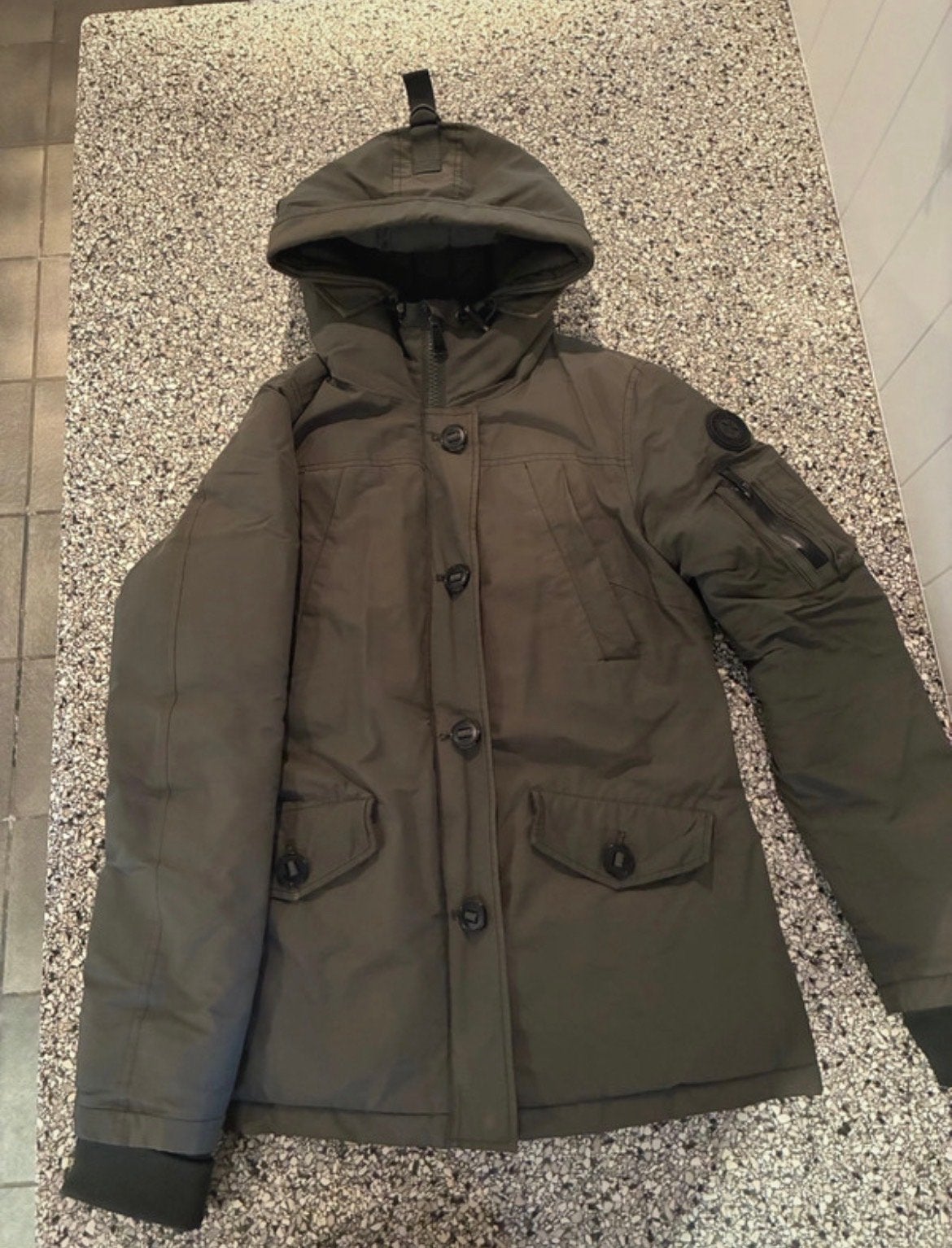 Airforce Parka Winterjas Maat M - Groen, Ophalen of Verzenden, Zo goed als nieuw, Maat 38/40 (M), Groen