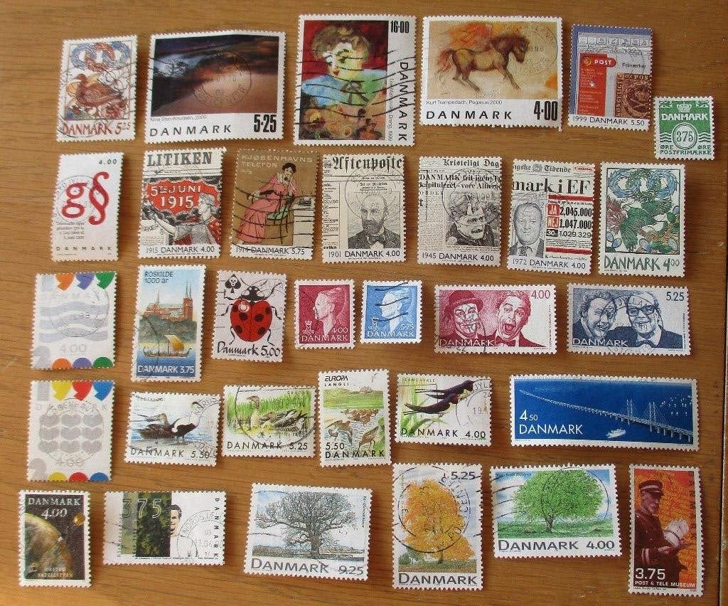 Denemarken, gestempeld kaveltje 1998-2000, Verzenden, Denemarken, Gestempeld