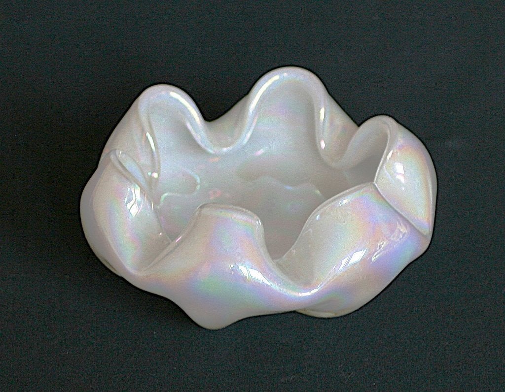 Vintage Japanse Kurata Parelmoer Art glas Bowl, Ophalen of Verzenden