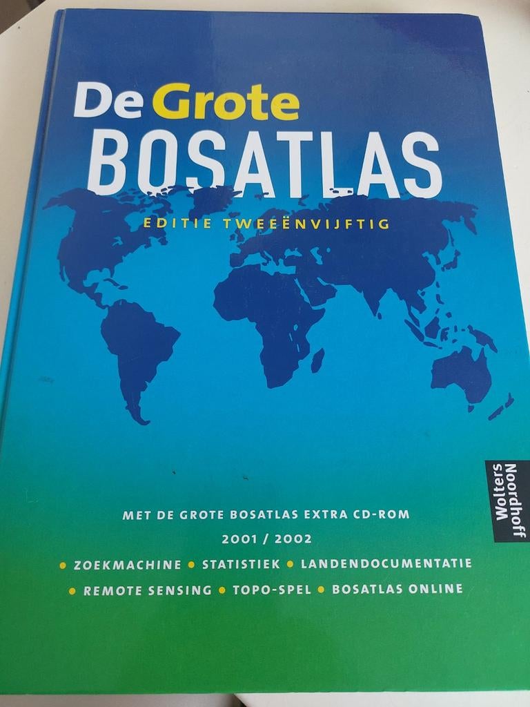 De Grote Bosatlas Editie 52 (2001/2002), Boeken, Bosatlas, 2000 tot heden, Ophalen of Verzenden, Zo goed als nieuw