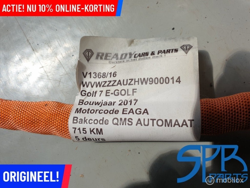 HOOGVOLTKABEL VOOR LADER KABEL Oplaadkabel E-Golf 5QE971483B, Auto-onderdelen, Gebruikt, Volkswagen, Ophalen of Verzenden, Volkswagen