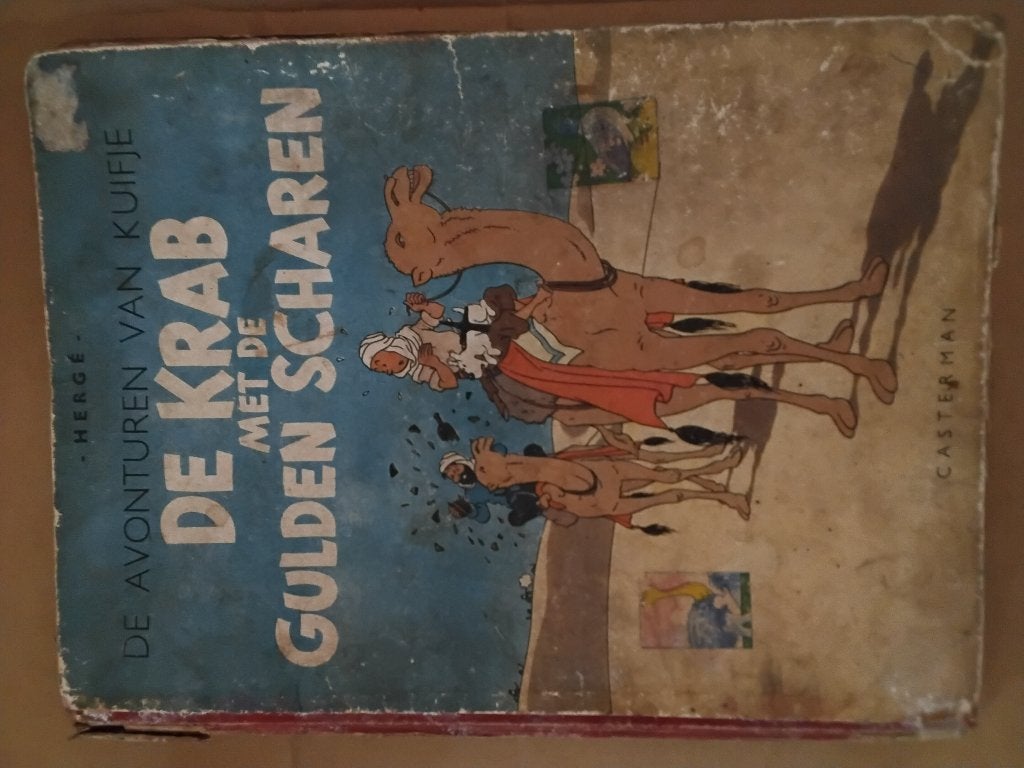 De avonturen van Kuifje De krab met de gulden scharen 1947, Eén stripboek, Ophalen of Verzenden, Gelezen