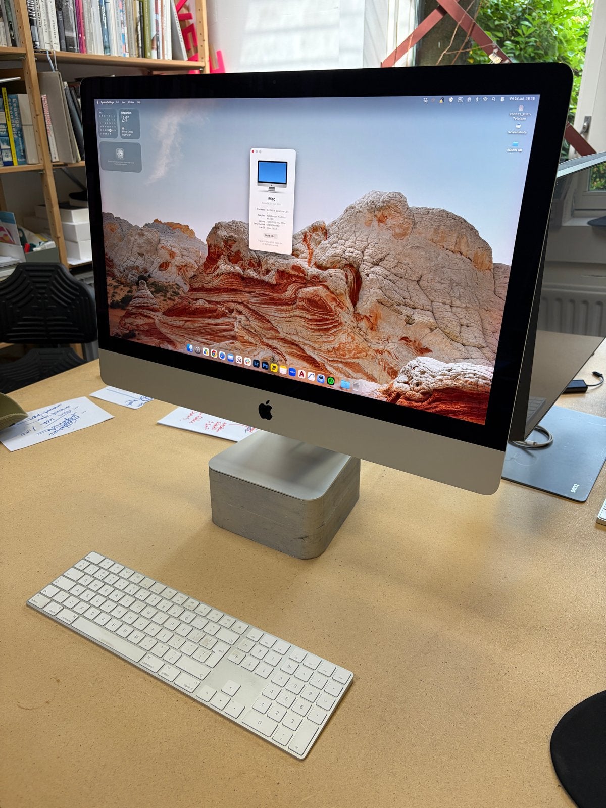 iMac 27” retina 5k (2020) 3,8 i7 8core, 72GB, 500GB, 5500XT, Ophalen, 8 GB, IMac, Zo goed als nieuw