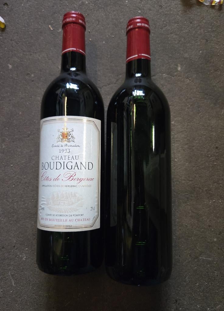 Château Boudigand Bergerac 1993, Frankrijk, Ophalen of Verzenden, Zo goed als nieuw, Rode wijn