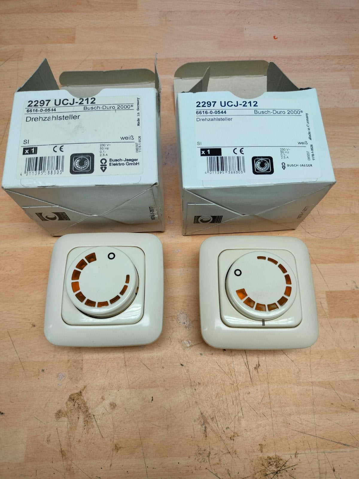 Busch-Jaeger Dimmers 2297 UCJ-212 (2 stuks), Ophalen, Nieuw, Busch-Jaeger, Dimmer