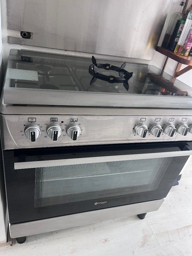 Wiggo WO-E905R(XX) Vrijstaand Gasfornuis met Oven, Ophalen, Gebruikt, 60 cm of meer, Gas
