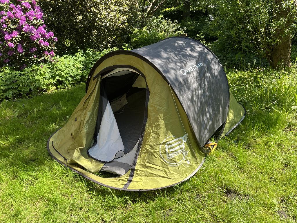 Decathlon 2 seconds Air II 2 persoons tent, Caravans en Kamperen, Tenten, Ophalen of Verzenden, Gebruikt, Tot en met 2