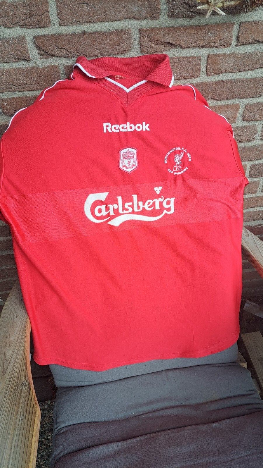 Liverpool FC Reebok Thuisshirt 2001-2003 Maat L, Maat 52/54 (L), Ophalen of Verzenden, Reebok, Voetbal