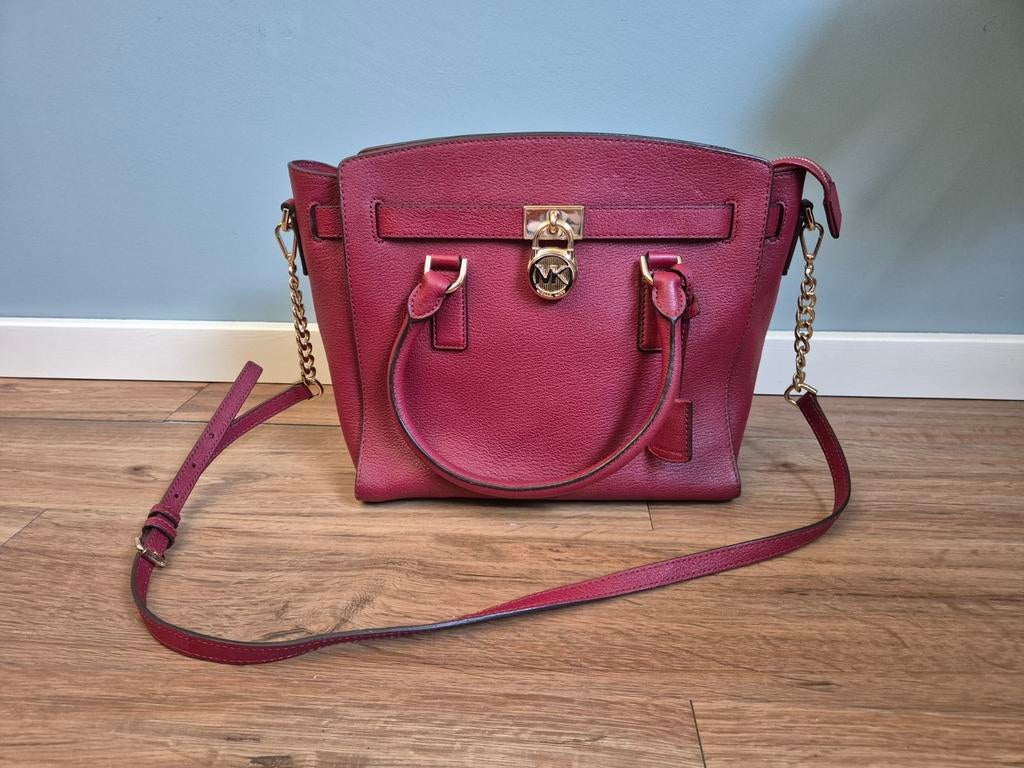 Michael Kors tas, Ophalen of Verzenden, Zo goed als nieuw, Rood, Handtas