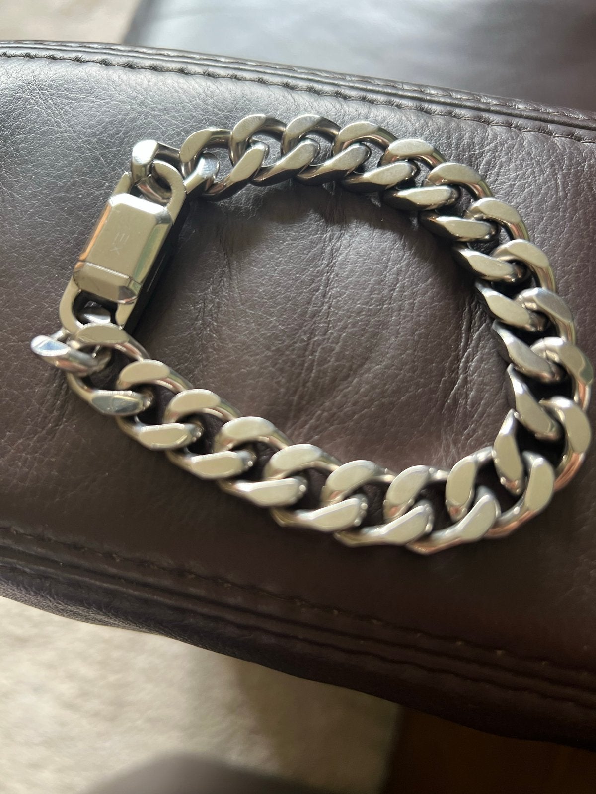 Energetix Heren Schakel Armband - Z.G.A.N. - 23 cm, Ophalen of Verzenden, Zo goed als nieuw, Zilver, Staal