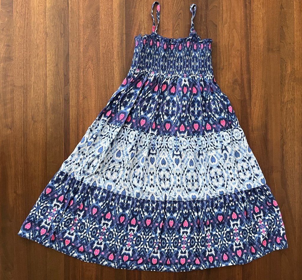 OshKosh – jurk - blauw wit roze – maat 122 / 6 jaar, Kinderen en Baby's, Ophalen, Meisje, Zo goed als nieuw, Jurk of Rok