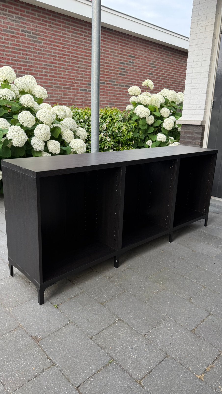 ZSM WEG: IKEA BESTÅ TV-meubel + NANNARP poten, Huis en Inrichting, Kasten | Televisiemeubels, Ophalen, Gebruikt, 200 cm of meer