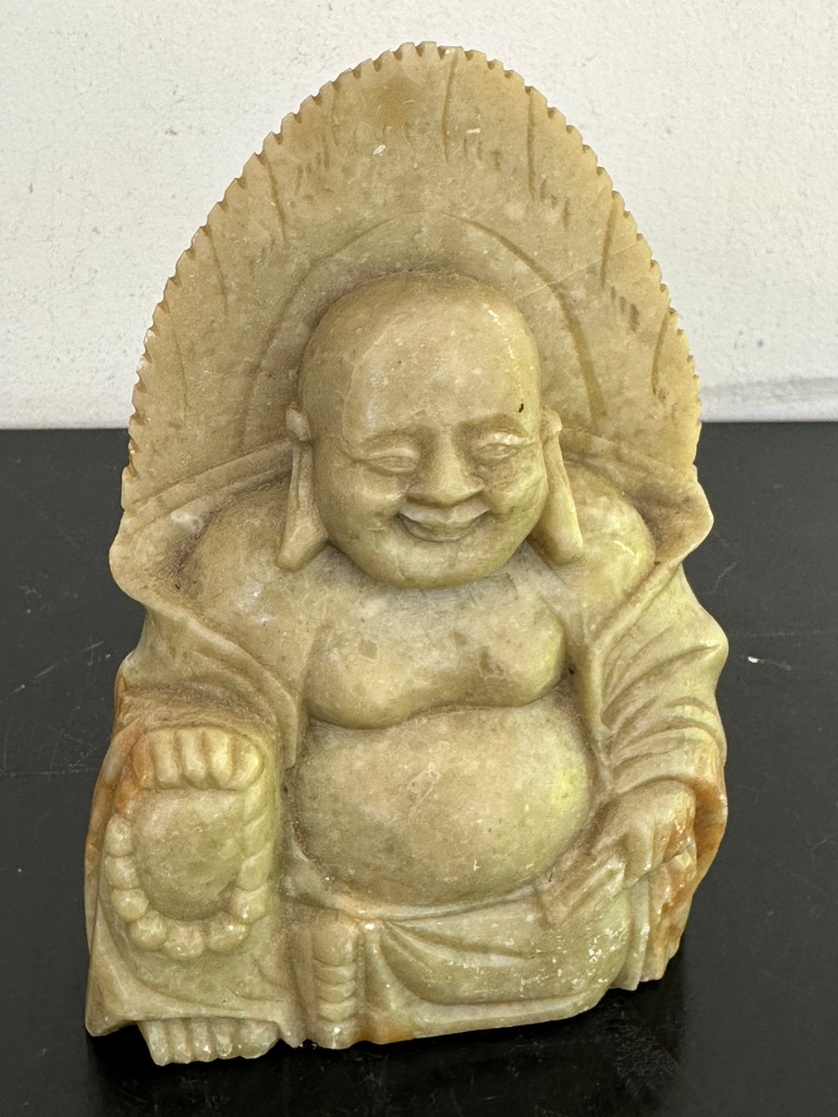 Oud Chinees speksteen Boeddha klein beeld, Ophalen of Verzenden