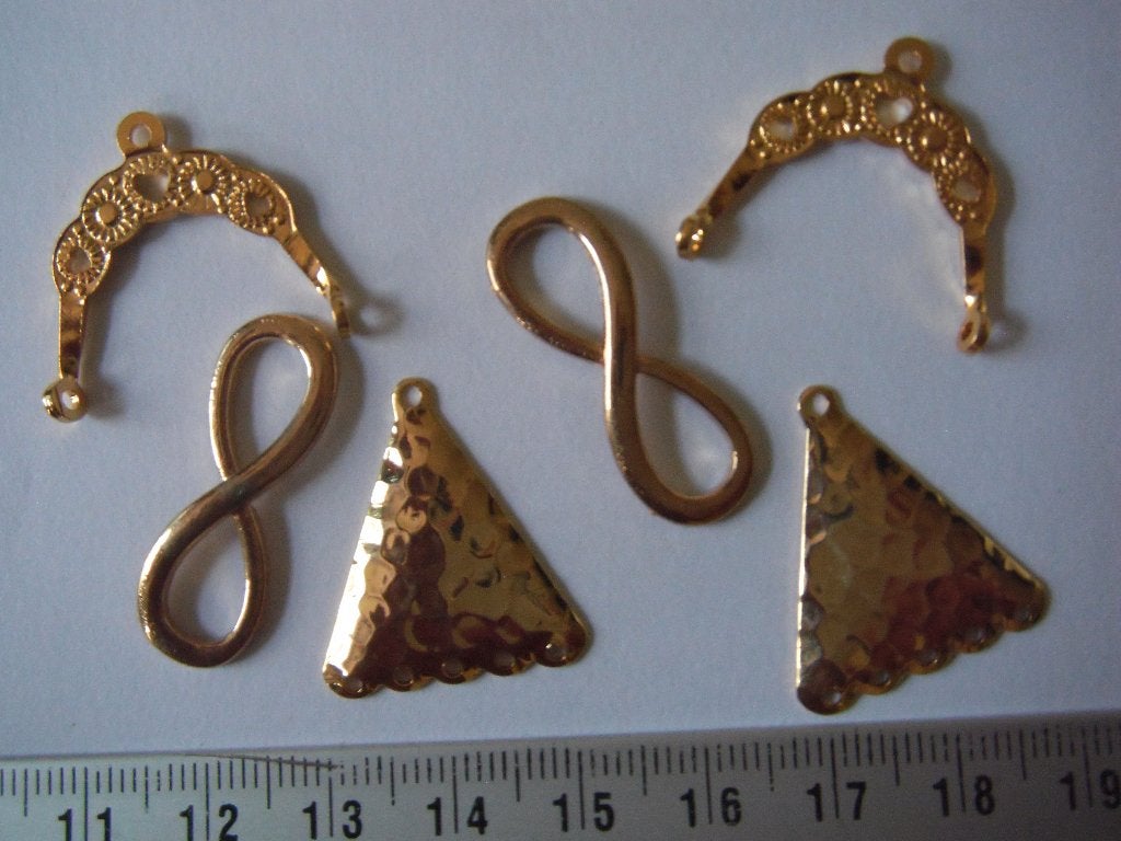 set van 6 metalen hangers goud, Ophalen of Verzenden, Nieuw, Hanger