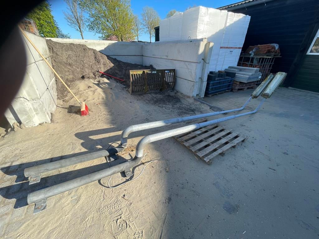 Lantaarnpaal 2x, Tuin en Terras, Buitenverlichting, Ophalen, Netvoeding