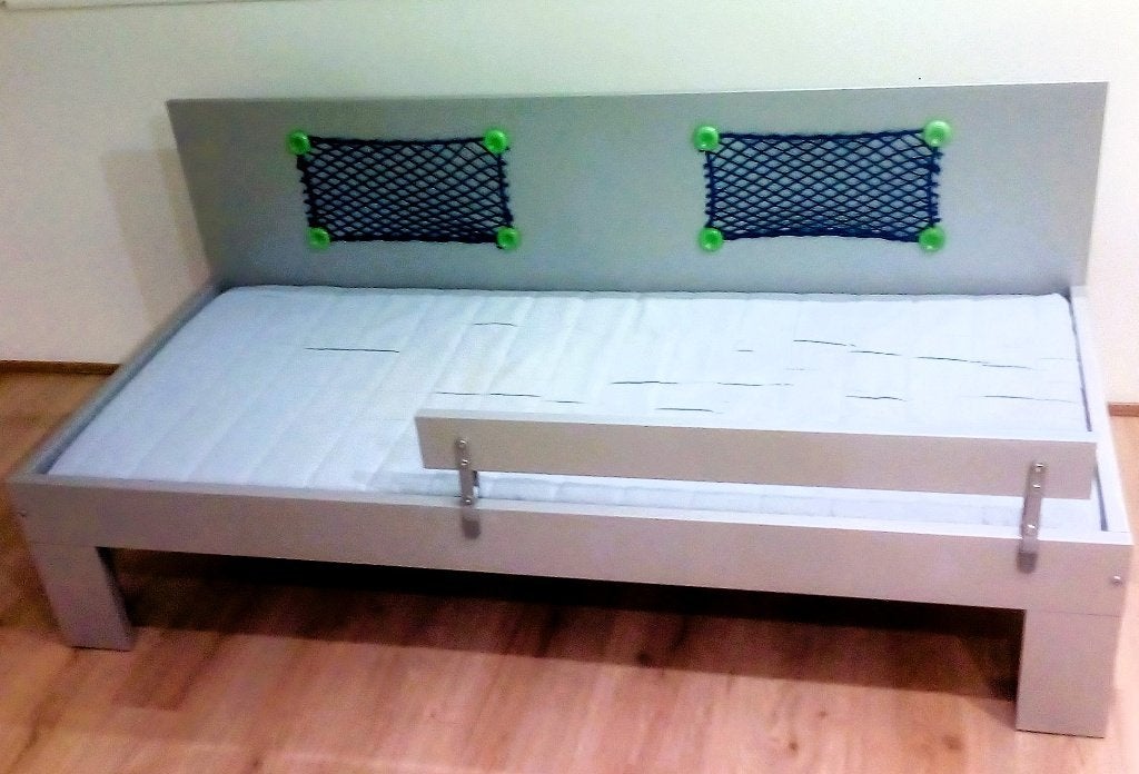 Degelijk kinderbed & lattenbodem & 2 matrassen €15 (BG.Zldr), Ophalen, 85 tot 100 cm, Gebruikt, Lattenbodem