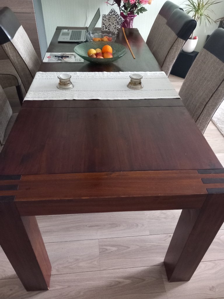 Eettafel met 6 stoelen (uitschuifbaar), Ophalen, Klassiek, 200 cm of meer, 50 tot 100 cm