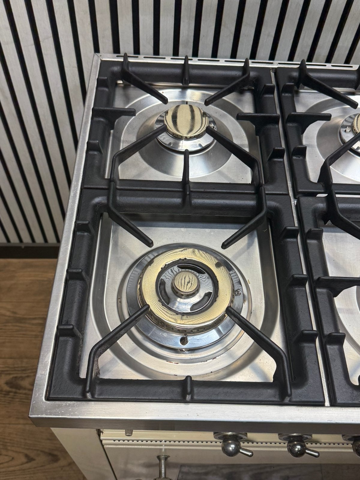 Luxe Boretti Fornuis creme 6 pits 90x60 cm, Fornello Esperta, Refurbished, Ophalen of Verzenden, Energieklasse A of zuiniger