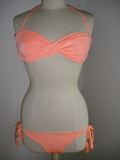 H&M bikini oranje maat 38 met 2 broekjes, Ophalen of Verzenden, Zo goed als nieuw, Oranje, Bikini