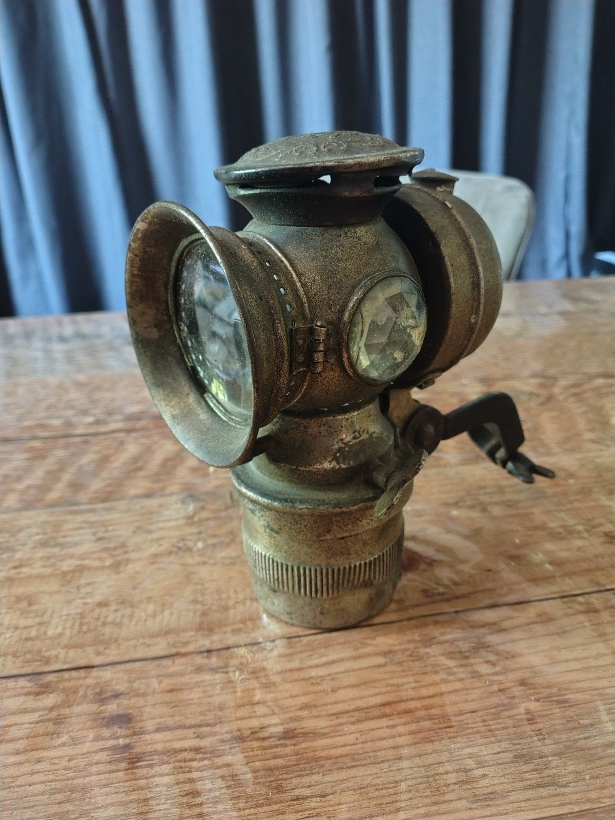 Antieke carbidelantaarn van C.M. Hall Lamp Co. "Solar Model", Ophalen of Verzenden